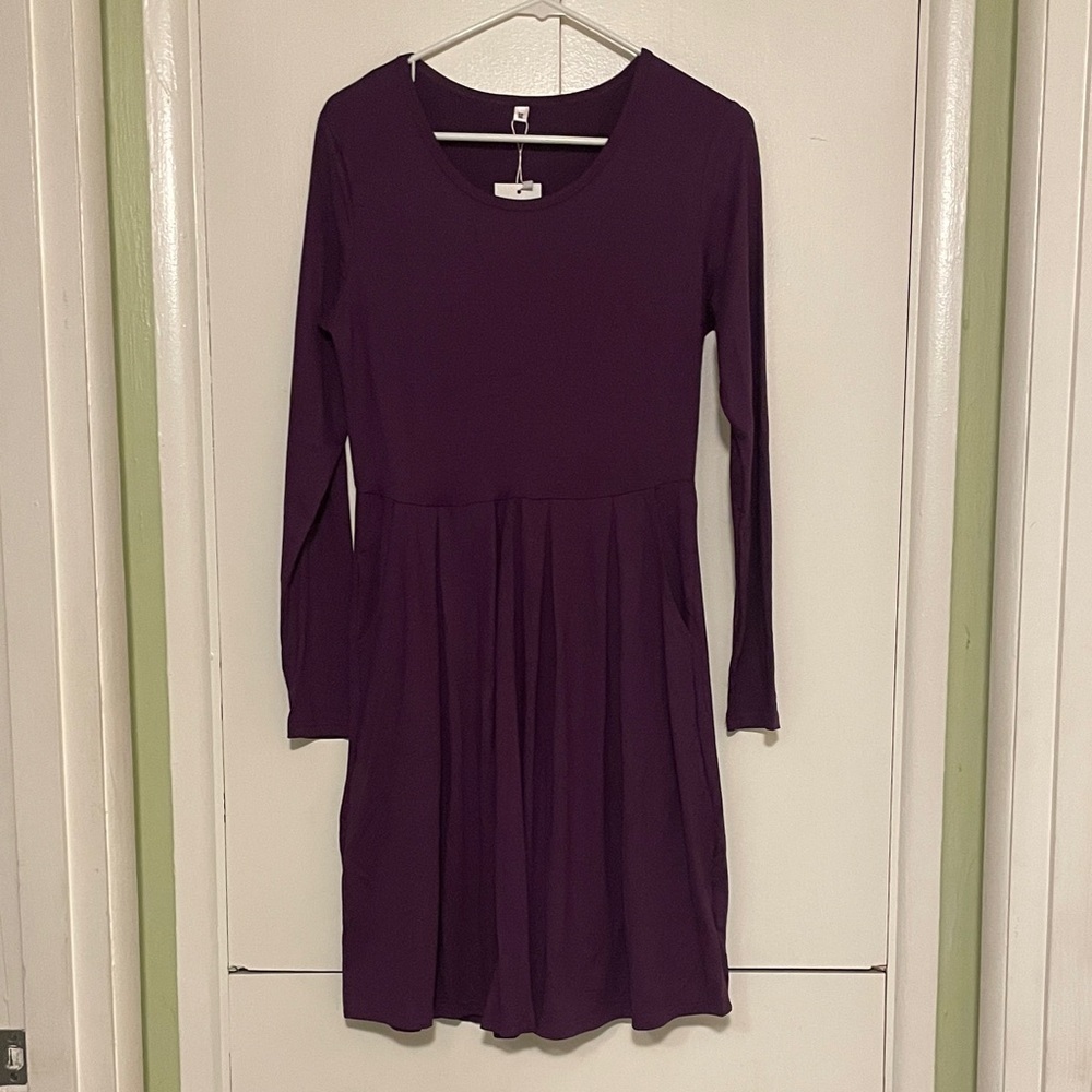 Auselily Purple Long Sleeve Dress, women’s medium - NWT